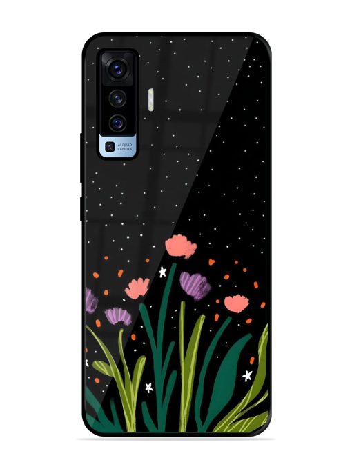 Midnight Bloom Glossy Soft Edge Case for Vivo X50 Chachhi