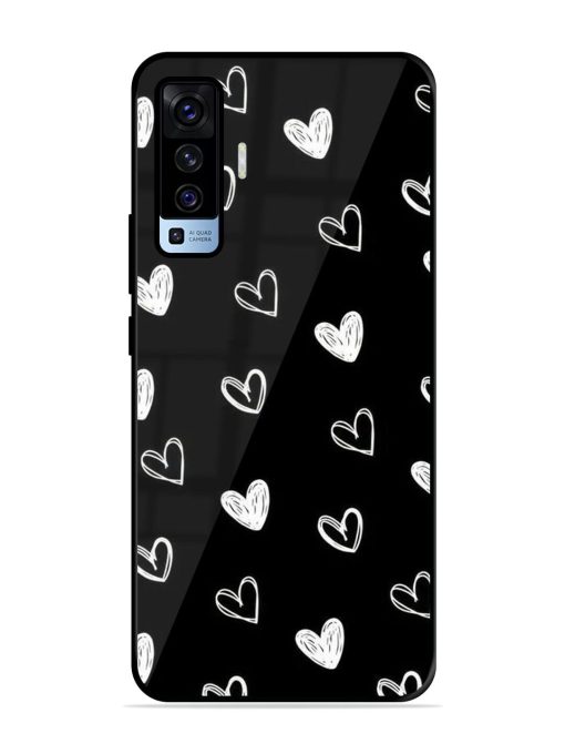 Scattered Hearts Glossy Soft Edge Case for Vivo X50 Chachhi