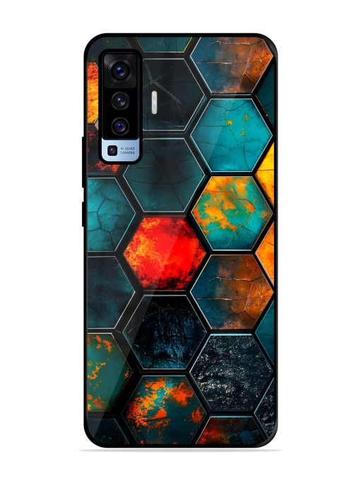 Hexagon Hive Glossy Soft Edge Case for Vivo X50 Chachhi