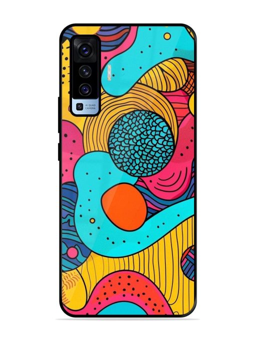 Psychedelic Patterns Glossy Soft Edge Case for Vivo X50 Chachhi