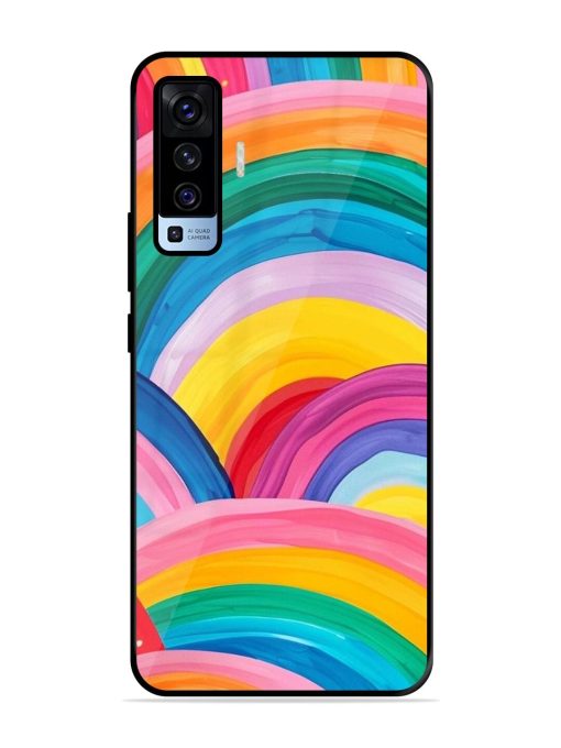 Rainbow Symphony Glossy Soft Edge Case for Vivo X50 Chachhi