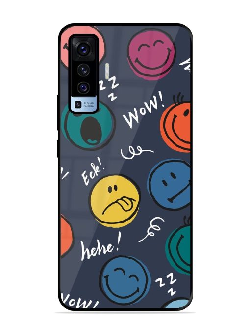 Emoticon Parade Glossy Soft Edge Case for Vivo X50 Chachhi