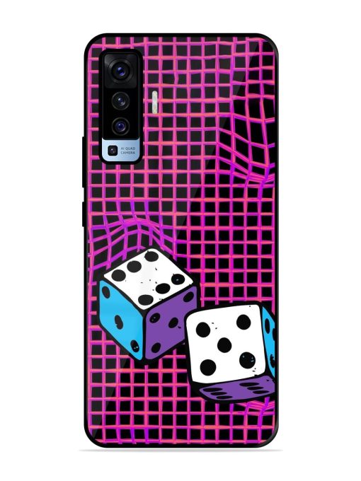 Glitched Dice Glossy Soft Edge Case for Vivo X50 Chachhi