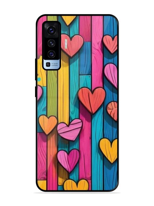 Rainbow Of Hearts Glossy Soft Edge Case for Vivo X50 Chachhi