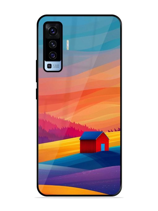 Sunset Solitude Glossy Soft Edge Case for Vivo X50 Chachhi