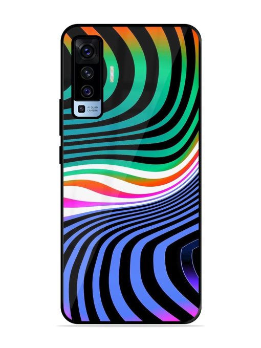 Psychedelic Waves Glossy Soft Edge Case for Vivo X50 Chachhi