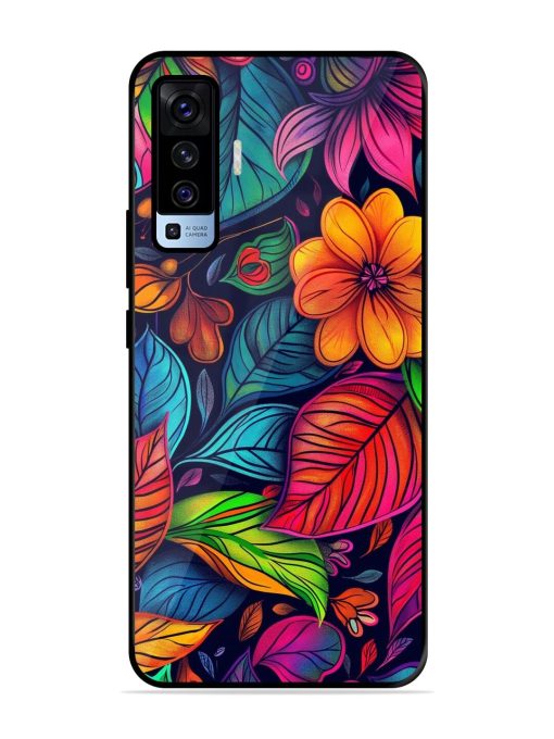 Rainbow Of Blooms Glossy Soft Edge Case for Vivo X50 Chachhi