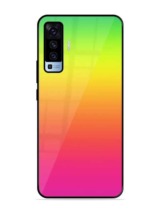 Rainbow Gradient Glossy Soft Edge Case for Vivo X50 Chachhi