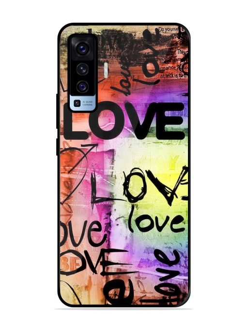 Love Graffiti Glossy Soft Edge Case for Vivo X50 Chachhi