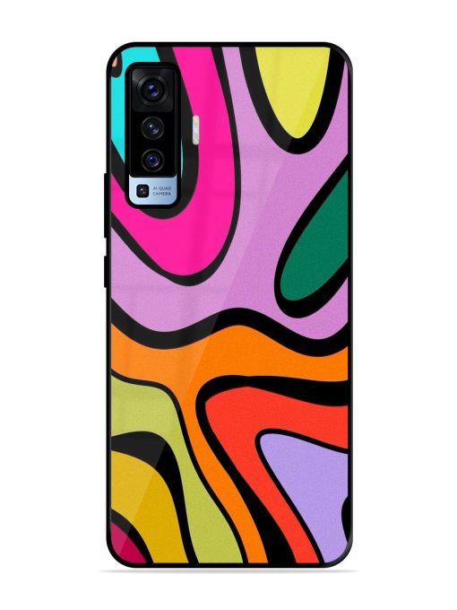 Groovy Swirls Glossy Soft Edge Case for Vivo X50 Chachhi