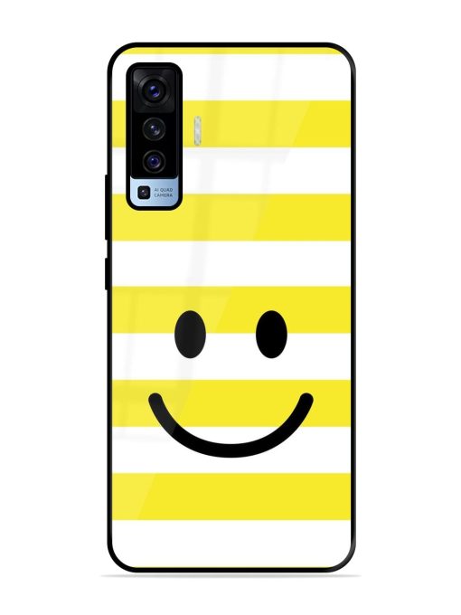 Smiling Stripes Glossy Soft Edge Case for Vivo X50 Chachhi