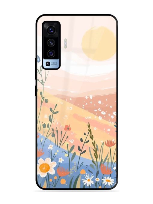 Golden Hour Blooms Glossy Soft Edge Case for Vivo X50 Chachhi