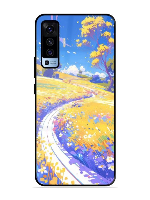 Vibrant Spring Meadow Glossy Soft Edge Case for Vivo X50 Chachhi