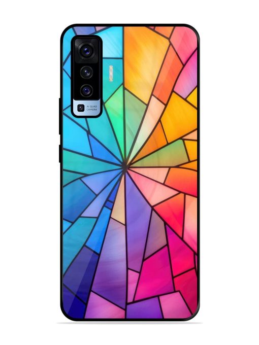 Stained Glass Kaleidoscope Of Colors Glossy Soft Edge Case for Vivo X50 Chachhi