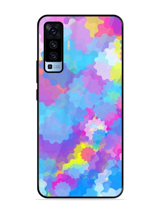 Psychedelic Cloud Burst Glossy Soft Edge Case for Vivo X50 Chachhi