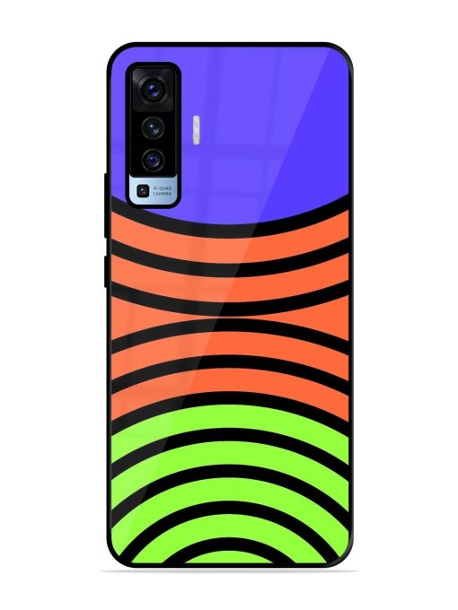 Psychedelic Stripe Symphony Glossy Soft Edge Case for Vivo X50 Chachhi