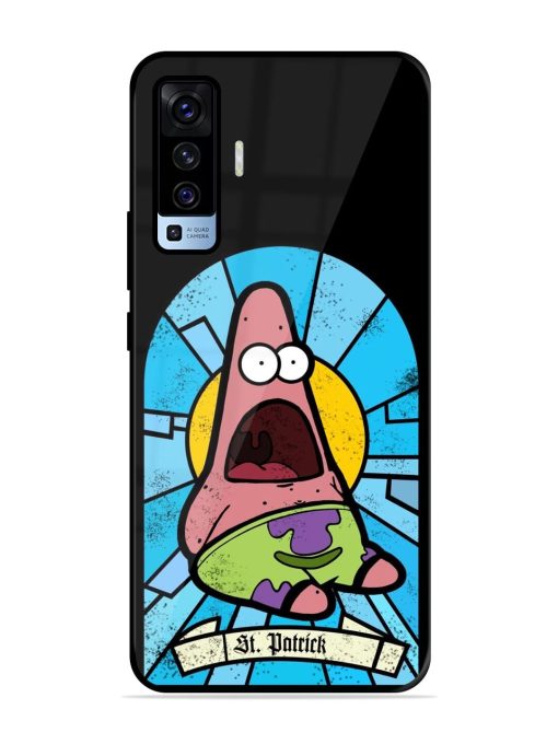 St. Patrick'S Day Stained Glass Patrick Star Glossy Soft Edge Case for Vivo X50 Chachhi