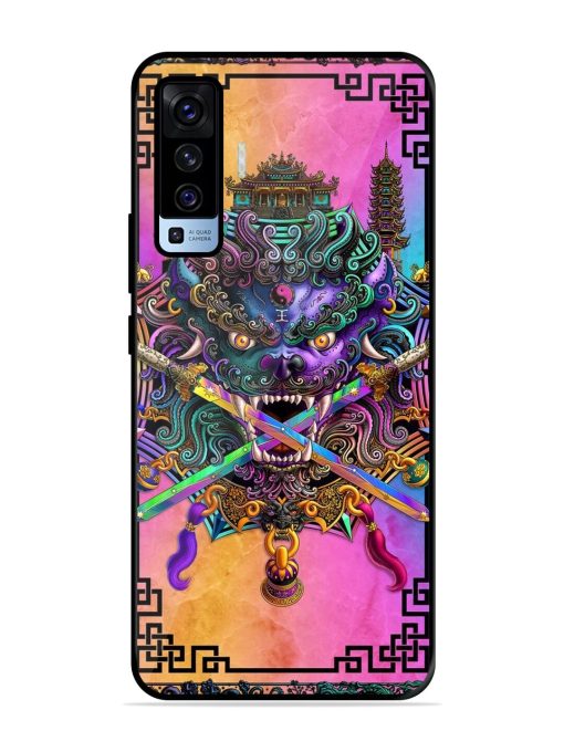 Psychedelic Fu Dog Tapestry Glossy Soft Edge Case for Vivo X50 Chachhi