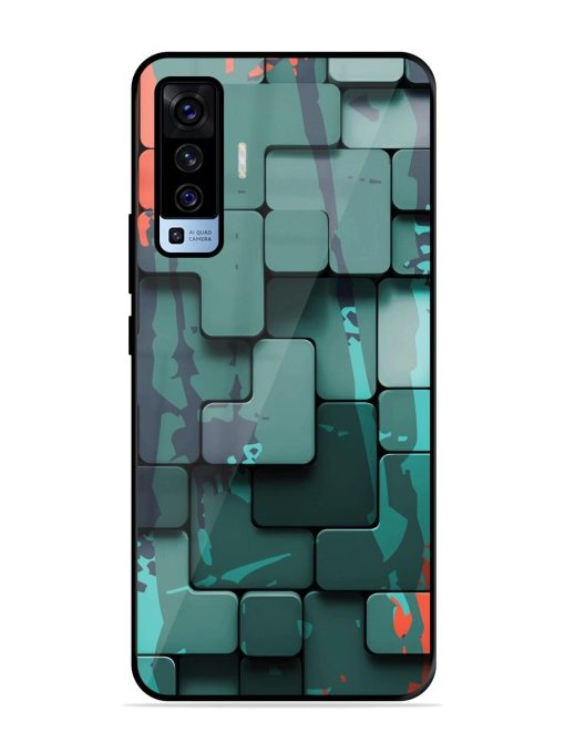 Abstract Geometric Mosaic Glossy Soft Edge Case for Vivo X50 Chachhi