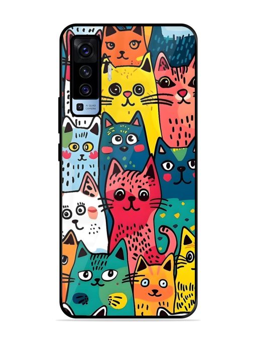 Feline Frenzy Glossy Soft Edge Case for Vivo X50 Chachhi