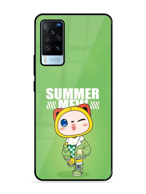 Purrfect Summer Glossy Soft Edge Case for Vivo X60 Chachhi