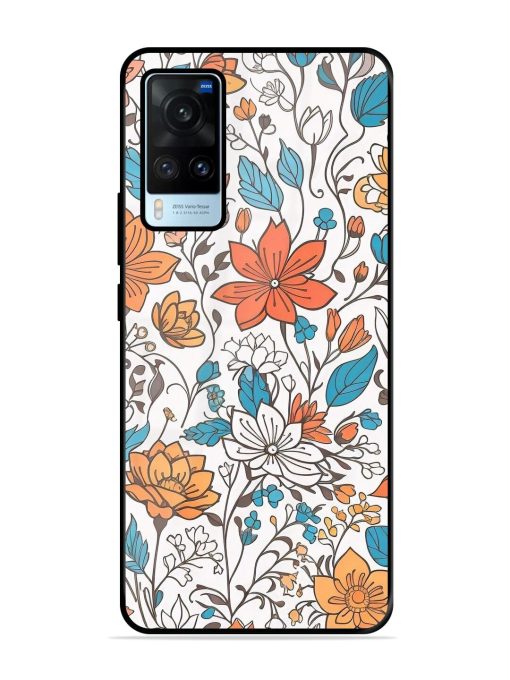 Floral Symphony Glossy Soft Edge Case for Vivo X60 Chachhi