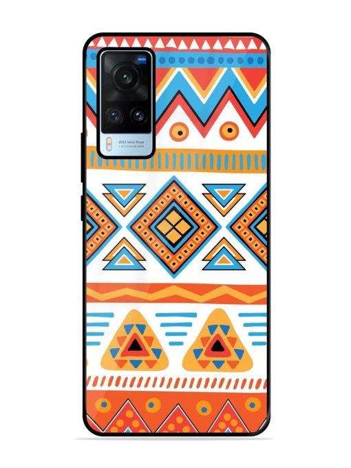 Vibrant Tribal Pattern Glossy Soft Edge Case for Vivo X60 Chachhi