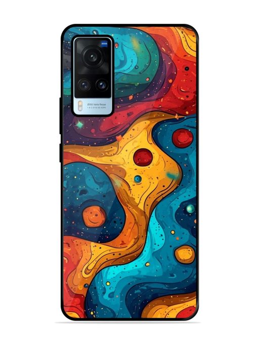 Cosmic Swirl Glossy Soft Edge Case for Vivo X60 Chachhi