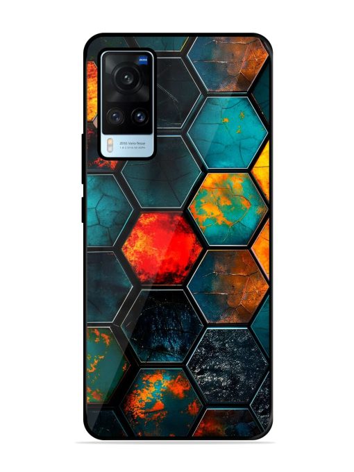 Hexagon Hive Glossy Soft Edge Case for Vivo X60 Chachhi