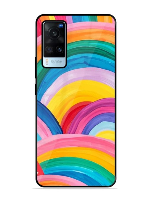 Rainbow Symphony Glossy Soft Edge Case for Vivo X60 Chachhi