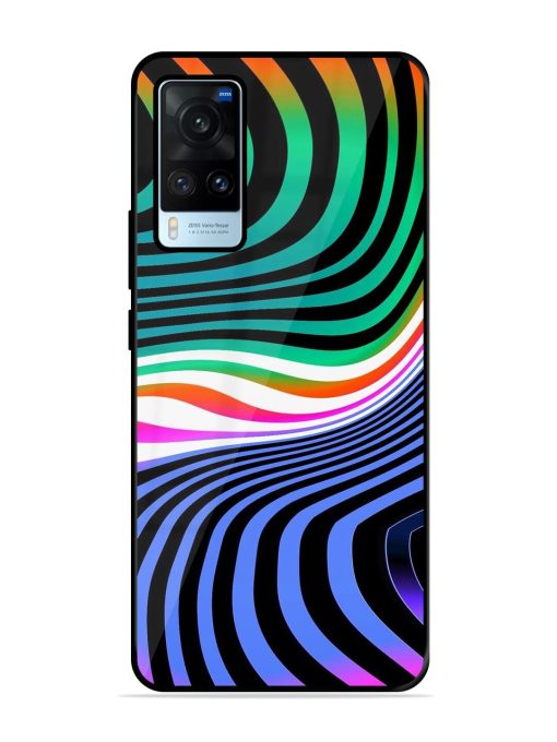 Psychedelic Waves Glossy Soft Edge Case for Vivo X60 Chachhi