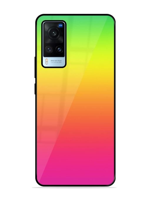 Rainbow Gradient Glossy Soft Edge Case for Vivo X60 Chachhi