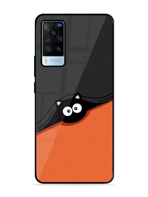 Peek-A-Boo Kitty Glossy Soft Edge Case for Vivo X60 Chachhi