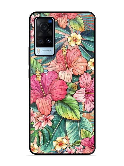 Tropical Tapestry Glossy Soft Edge Case for Vivo X60 Chachhi