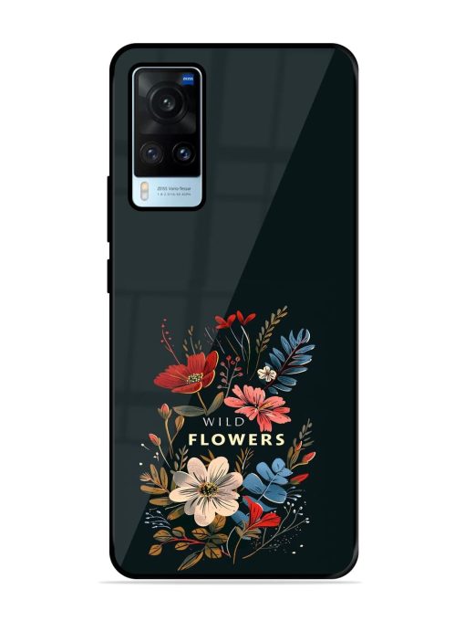 Dark Floral Glossy Soft Edge Case for Vivo X60 Chachhi