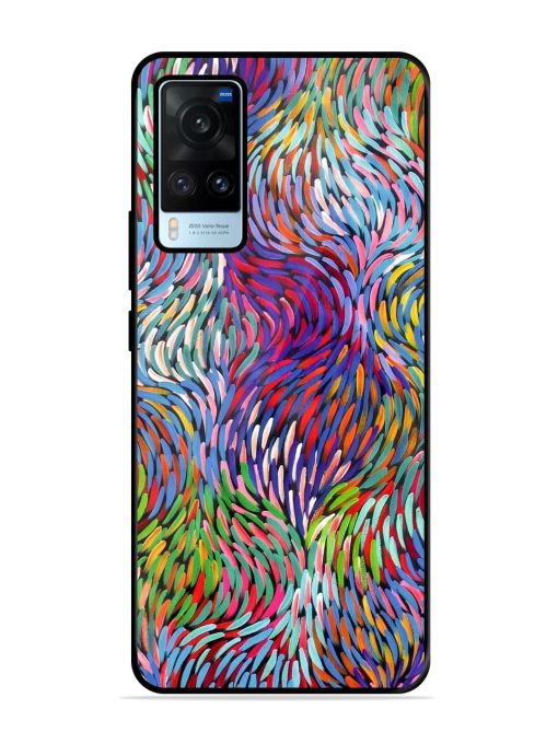 Vibrant Waves Glossy Soft Edge Case for Vivo X60 Chachhi