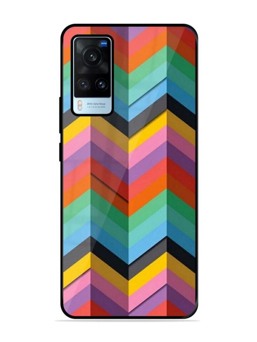 Colorful Zigzag Glossy Soft Edge Case for Vivo X60 Chachhi