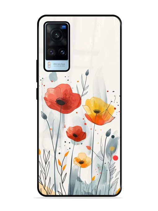 Poppy Fields Glossy Soft Edge Case for Vivo X60 Chachhi