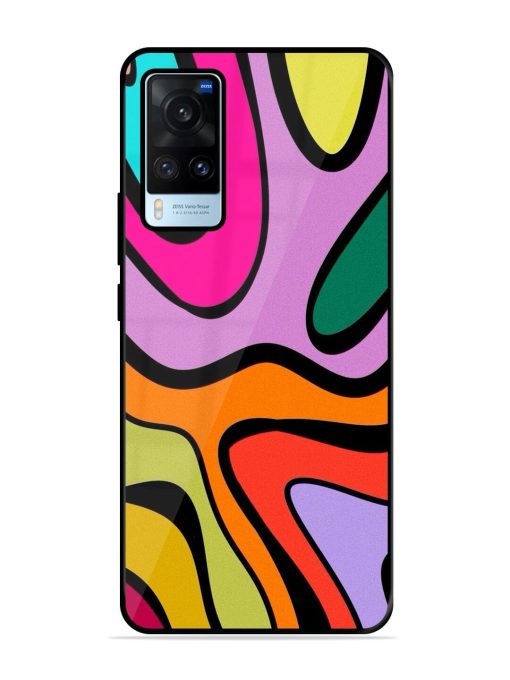 Groovy Swirls Glossy Soft Edge Case for Vivo X60 Chachhi