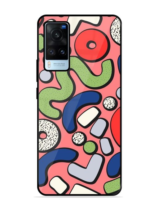 Groovy Geometric Shapes Glossy Soft Edge Case for Vivo X60 Chachhi