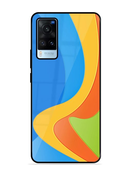 Curvy Color Cascade Glossy Soft Edge Case for Vivo X60 Chachhi