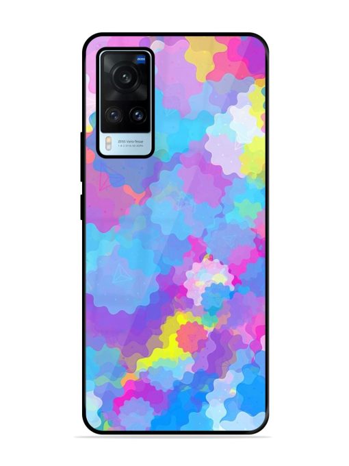 Psychedelic Cloud Burst Glossy Soft Edge Case for Vivo X60 Chachhi