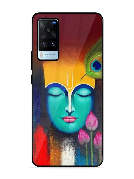 Divine Tranquility: The Face Of Krishna Glossy Soft Edge Case for Vivo X60 Chachhi