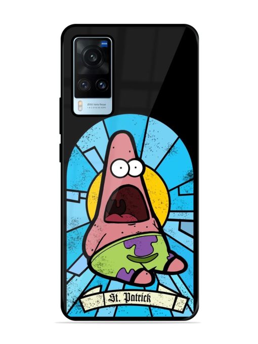 St. Patrick'S Day Stained Glass Patrick Star Glossy Soft Edge Case for Vivo X60 Chachhi