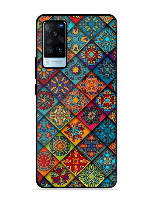 Patchwork Mandala Mosaic Glossy Soft Edge Case for Vivo X60