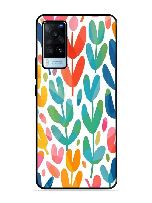 Rainbow Of Blooms Glossy Soft Edge Case for Vivo X60 Chachhi