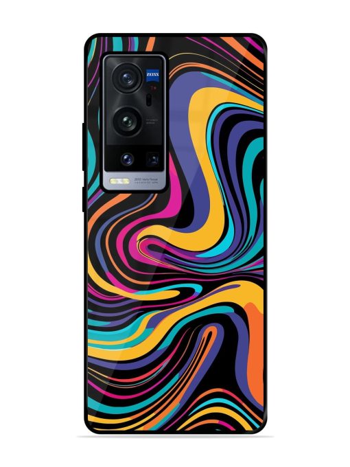 Psychedelic Swirl Glossy Soft Edge Case for Vivo X60 Pro Plus Chachhi