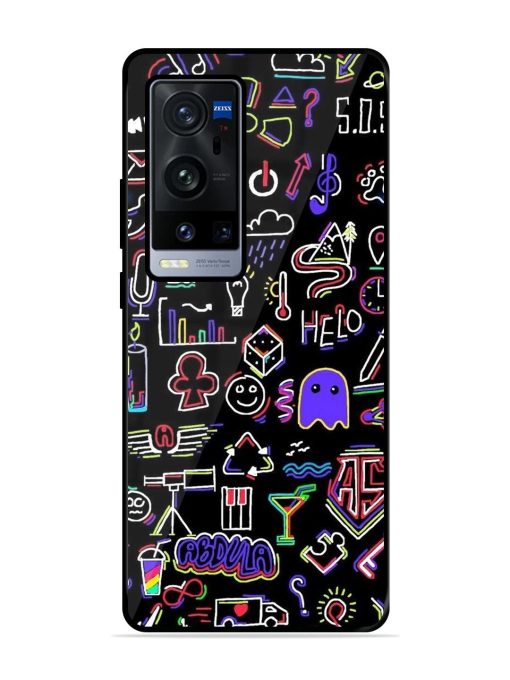 Neon Doodle Glossy Soft Edge Case for Vivo X60 Pro Plus Chachhi