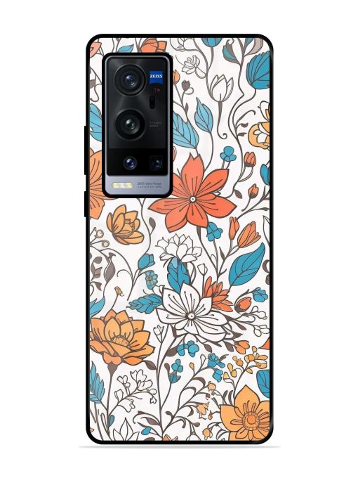 Floral Symphony Glossy Soft Edge Case for Vivo X60 Pro Plus Chachhi