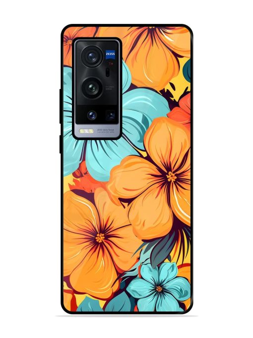 Tropical Bloom Glossy Soft Edge Case for Vivo X60 Pro Plus Chachhi